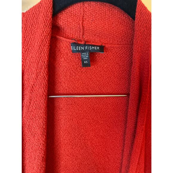 EILEEN FISHER 100% Wool Angle Front Cascade Open Front Cardigan Size XS - Picture 3 of 7